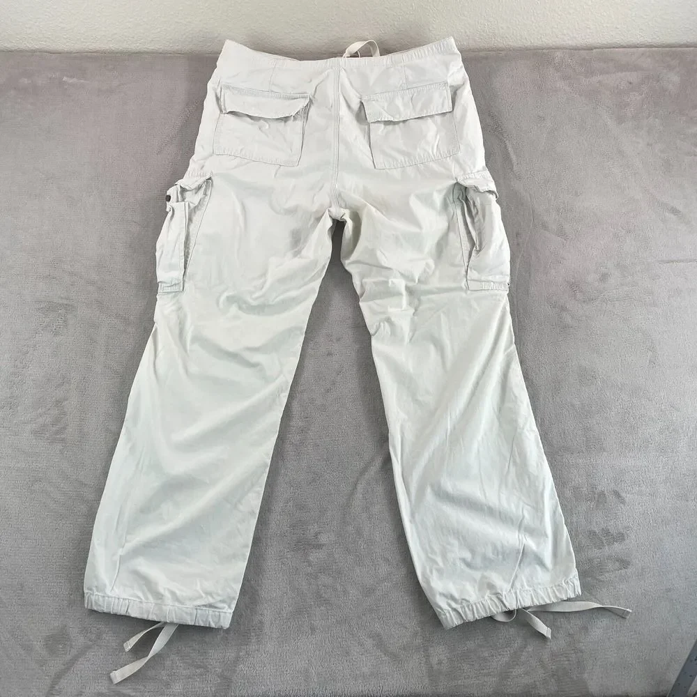 Polo Jeans Ralph Lauren Military Paratrooper Cargo‎ Pants Men 38x31 Ivory 2060A